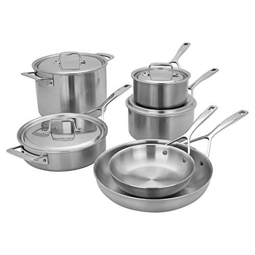 Industry 5-Ply 10-Piece Stainless Steel Cookware Set